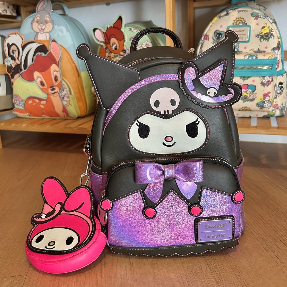 Loungefly NYCC exclusive Kuromi Backpack with My Melody- NWT